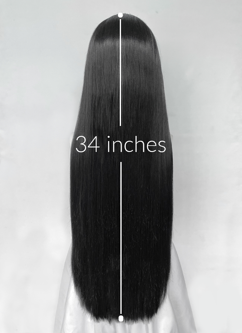 Demon Slayer: Kimetsu no Yaiba Kanae Kocho Yaki Natural Black Straight Lace Front Synthetic Wig LF8050