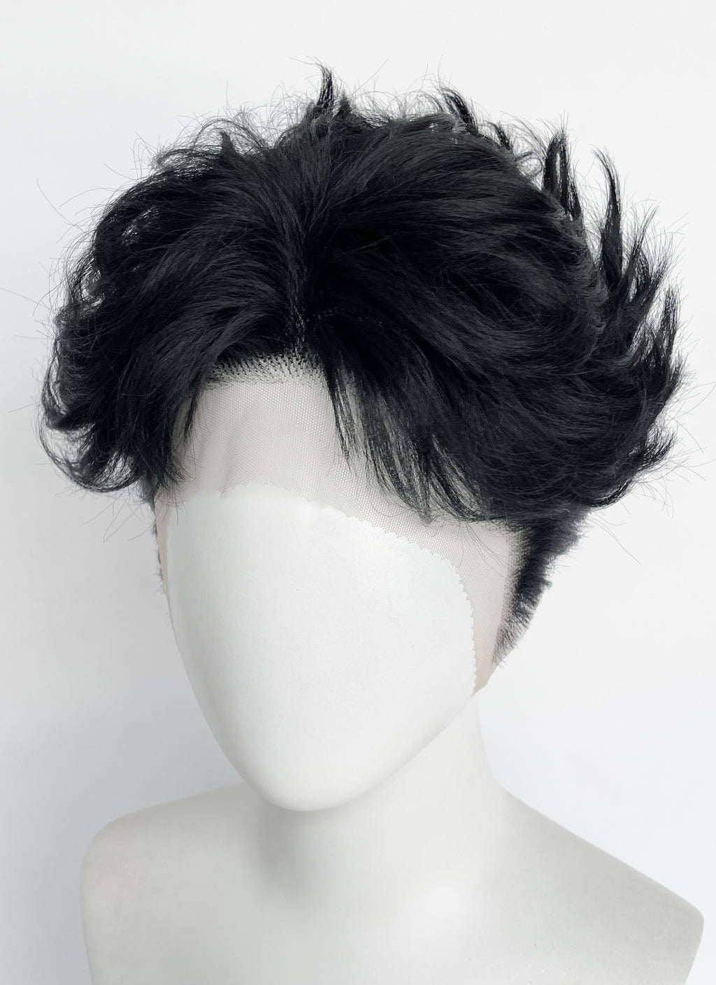DAN DA DAN Ken Takakura Okarun Black Wavy Lace Front Synthetic Men's Wig LF8063