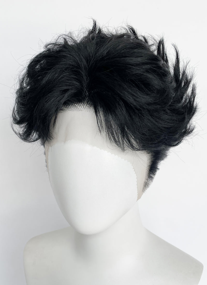 DAN DA DAN Ken Takakura Okarun Black Wavy Lace Front Synthetic Men's Wig LF8063