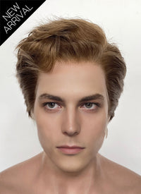 Brown Wavy Lace Front Synthetic Hair Men's Wig LF8065
