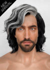 Clair Obscur: Expedition 33 Verso Black Mixed Silver Grey Wavy Lace Front Synthetic Men's Wig LF8067