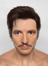 The Fantastic Four Mister Fantastic Reed Richards Brown Mixed Silver Grey Straight Lace Front Synthetic Men's Wig LF8072