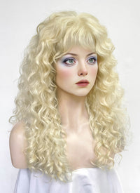 Wednesday Creepy Doll Blonde Curly Lace Front Synthetic Wig LF8073