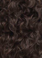 Brunette Curly Mod Lace Front Synthetic Men's Wig LF8074