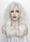 White Wavy Mullet Lace Front Synthetic Wig LF8076