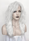 White Wavy Mullet Lace Front Synthetic Wig LF8076