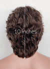 Wednesday Tyler Galpin Brunette Curly Lace Front Synthetic Men's Wig LF8077