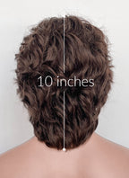 Wednesday Tyler Galpin Brunette Wavy Lace Front Synthetic Men's Wig LF8077
