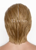 Medium Blonde Straight Lace Front Synthetic Men's Wig LF8078