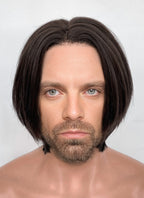 The New Avengers Thunderbolts Bucky Barnes Brunette Straight Lace Front Synthetic Men's Wig LF8080