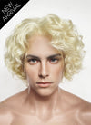 Blonde Curly Lace Front Synthetic Men's Wig LF8081