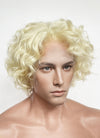 Blonde Curly Lace Front Synthetic Men's Wig LF8081