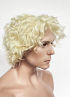 Blonde Curly Lace Front Synthetic Men's Wig LF8081