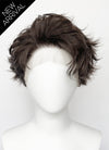 Brunette Wavy Lace Front Synthetic Men's Wig LF8082