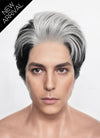 Black And White Straight Lace Front Synthetic Men's Wig LF8084