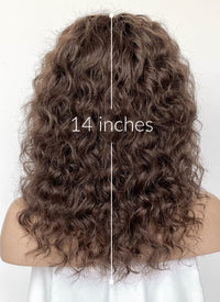 Stranger Things Nancy Wheeler Brunette Curly Lace Front Synthetic Hair Wig LF8085