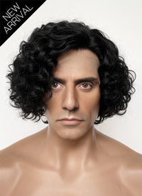 Frankenstein 2025 Victor Frankenstein Black Curly Lace Front Synthetic Men's Wig LF8088