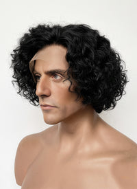 Frankenstein 2025 Victor Frankenstein Black Curly Lace Front Synthetic Men's Wig LF8088