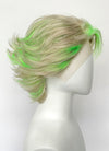 Ash Blonde Mixed Green Wavy Lace Front Synthetic Men's Wig LF8090
