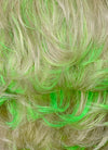 Ash Blonde Mixed Green Wavy Lace Front Synthetic Men's Wig LF8090