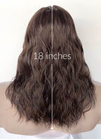 Frankenstein 2025 The Creature Brown With Sliver Grey Wavy Lace Front Synthetic Men's Wig LF8096