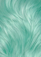 Critical Role Wicander Halovar Pastel Green Mixed White Wavy Lace Front Synthetic Men's Wig LF8103