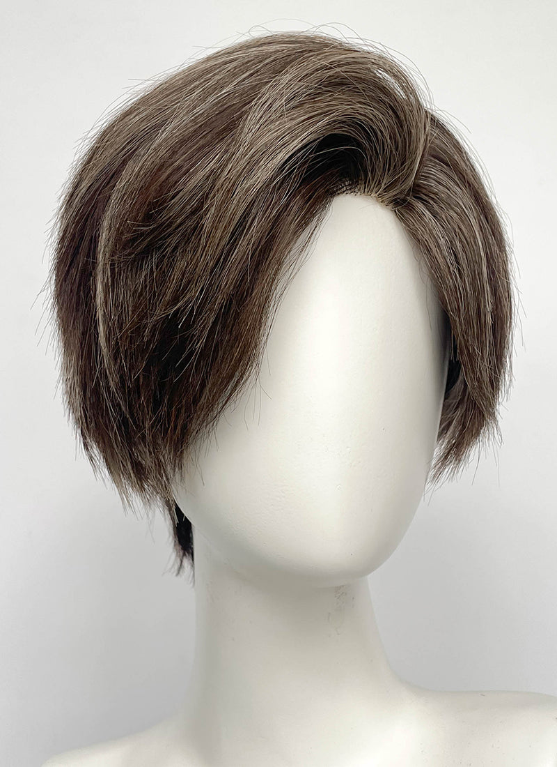 Resident Evil Requiem Leon S. Kennedy Brunette Blonde Straight Lace Front Synthetic Men's Wig LF8116