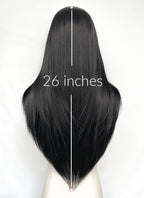 Final Fantasy VIII Rinoa Heartilly Straight Black Mixed Brown Lace Front Synthetic Wig LF8122