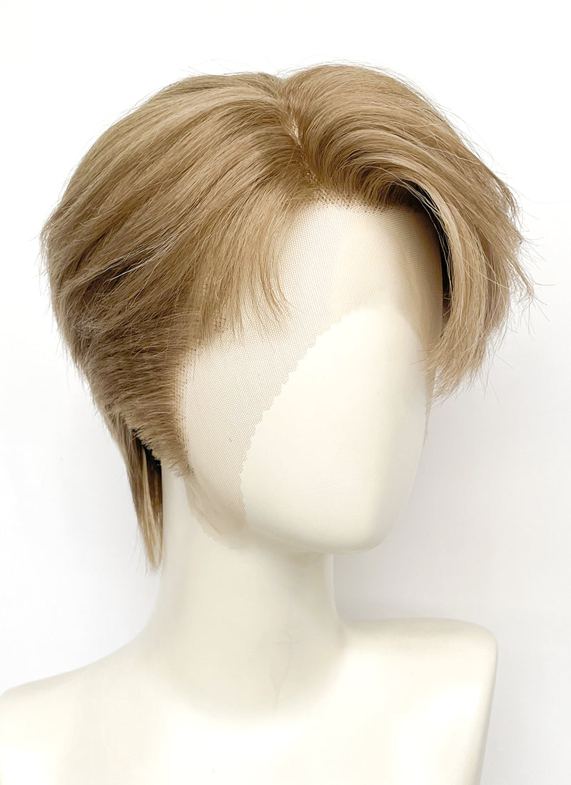 Medium Blonde Straight Lace Front Synthetic Men's Wig NM011