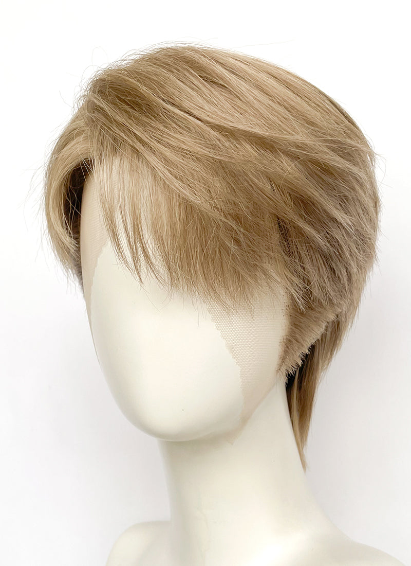 Medium Blonde Straight Lace Front Synthetic Men's Wig NM011