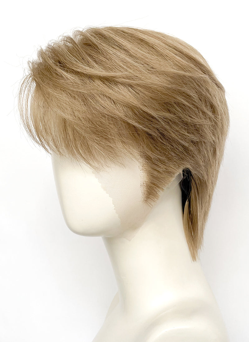 Medium Blonde Straight Lace Front Synthetic Men's Wig NM011
