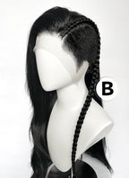 Long Lace Front Wig with Shaved Side - 3 Styles Available | Multiple Colors | Free 2 Wig Caps Included LF8126