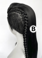Long Lace Front Wig with Shaved Side - 3 Styles Available | Multiple Colors | Free 2 Wig Caps Included LF8126