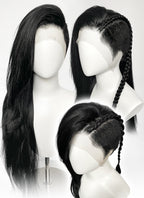 Long Lace Front Wig with Shaved Side - 3 Styles Available | Multiple Colors | Free 2 Wig Caps Included LF8126