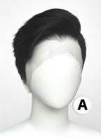Short Lace Front Wig with Shaved Side - 2 Styles Available | Multiple Colors | Free 2 Wig Caps Included LF8127
