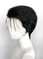 Black Straight Lace Front Synthetic Men's Wig LF8131