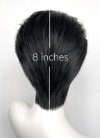 Black Straight Lace Front Synthetic Men's Wig LF8131