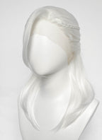 White Braided Lace Front Synthetic Men's Wig LF8132