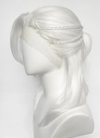 White Braided Lace Front Synthetic Men's Wig LF8132