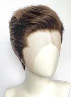 007 First Light James Bond Brunette Wavy Lace Front Synthetic Men's Wig LF8136
