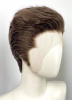 007 First Light James Bond Brunette Wavy Lace Front Synthetic Men's Wig LF8136