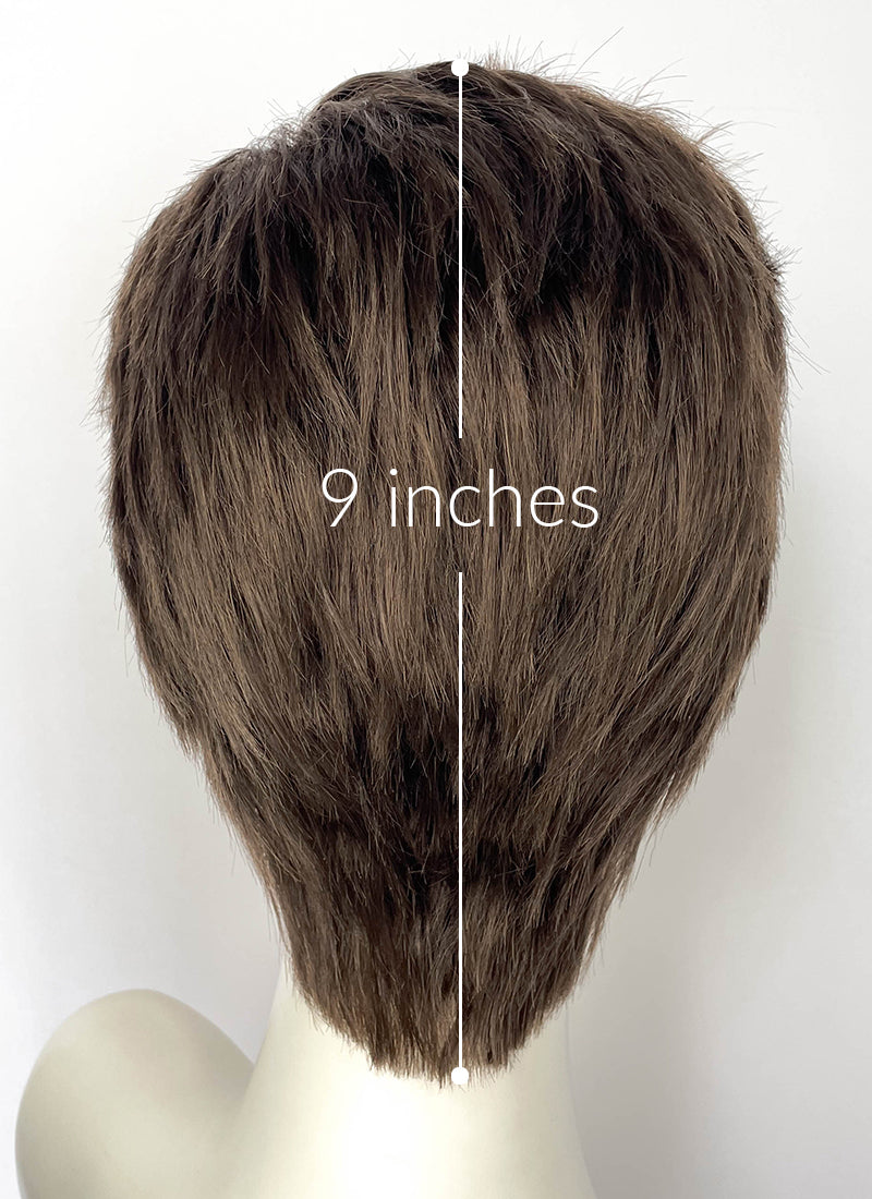 007 First Light James Bond Brunette Wavy Lace Front Synthetic Men's Wig LF8136