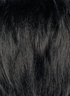 Final Fantasy Auron Black Mixed Grey Straight Ponytail Lace Front Synthetic Men's Wig LF8139