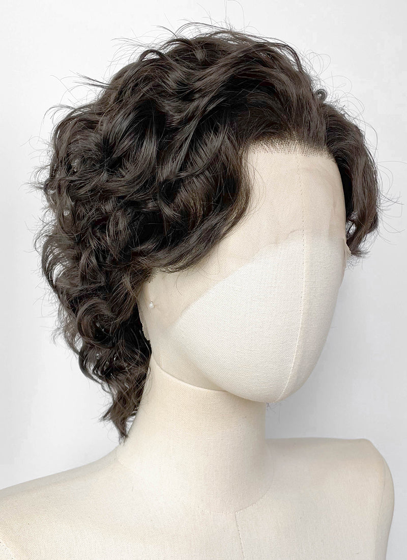 House of Dragon Prince Jacaerys Velaryon Brunette Curly Lace Front Synthetic Men's Wig LF8140