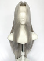 Final Fantasy Sephiroth Grey Straight Lace Front Synthetic Men's Wig LF8141