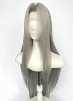 Final Fantasy Sephiroth Grey Straight Lace Front Synthetic Men's Wig LF8141