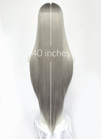Final Fantasy Sephiroth Grey Straight Lace Front Synthetic Men's Wig LF8141