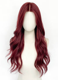 Red Wavy Lace Front Synthetic Wig LFCS258