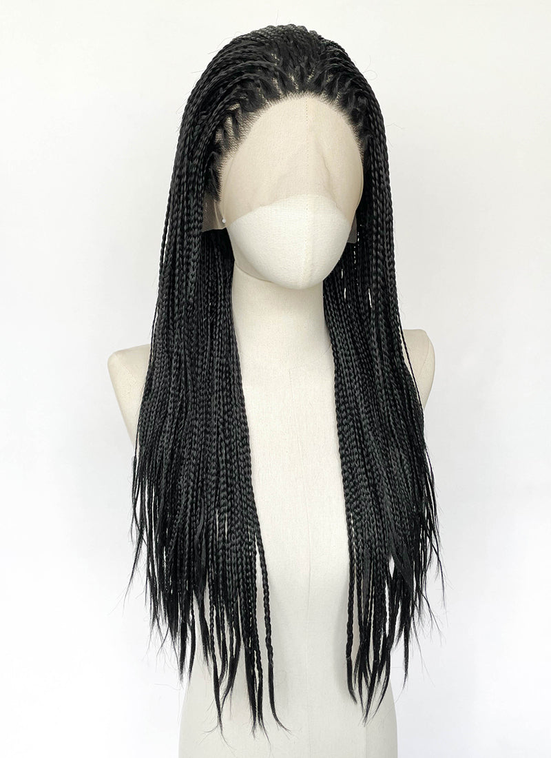 Black Braided Lace Front Synthetic Wig LFCS259