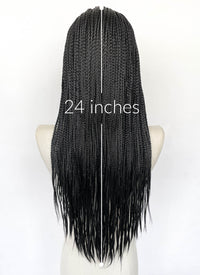 Black Braided Lace Front Synthetic Wig LFCS259